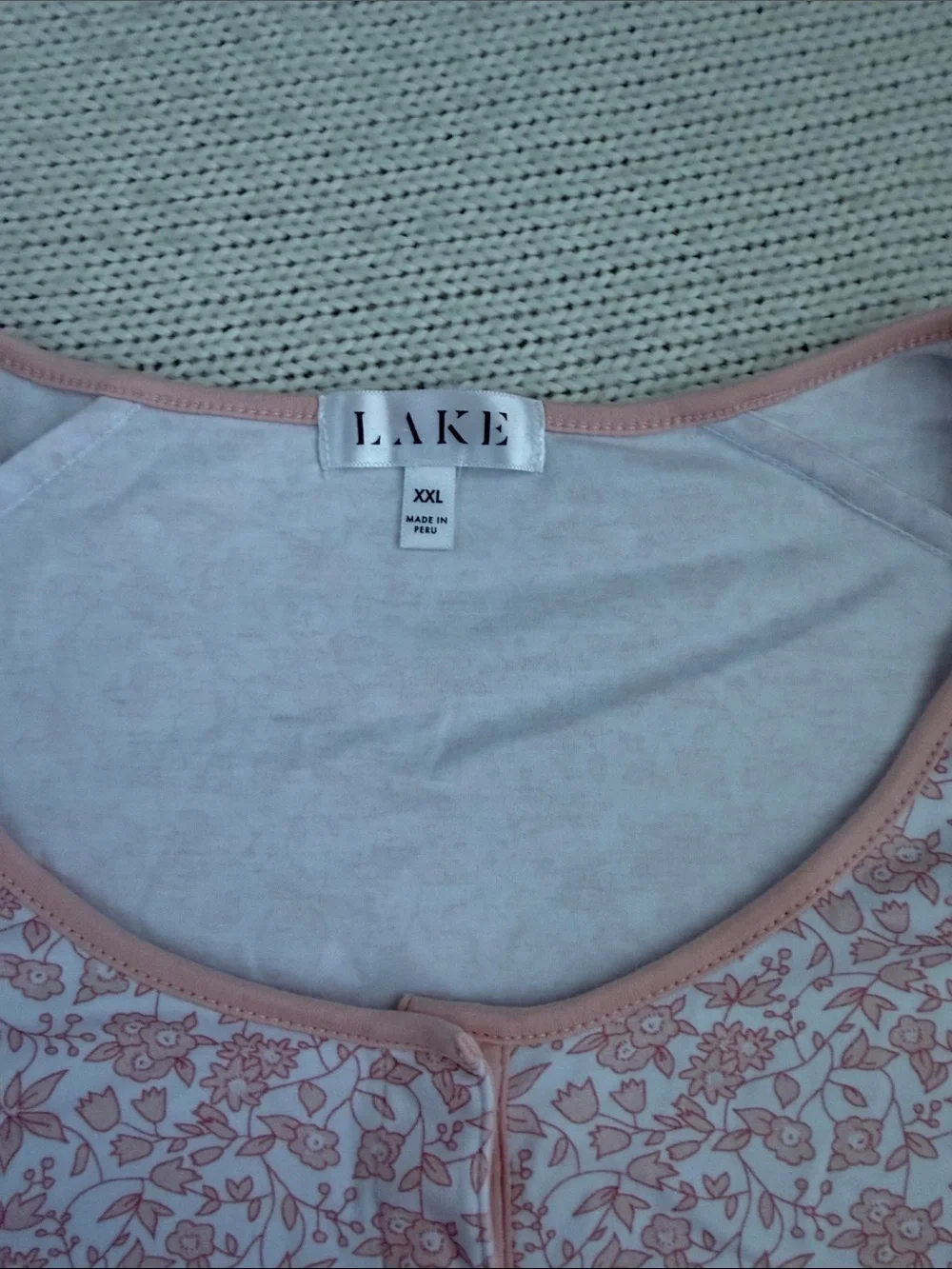 LAKE 100% Cotton Shorts Set in English Rose Garden Floral Pink Size XXL